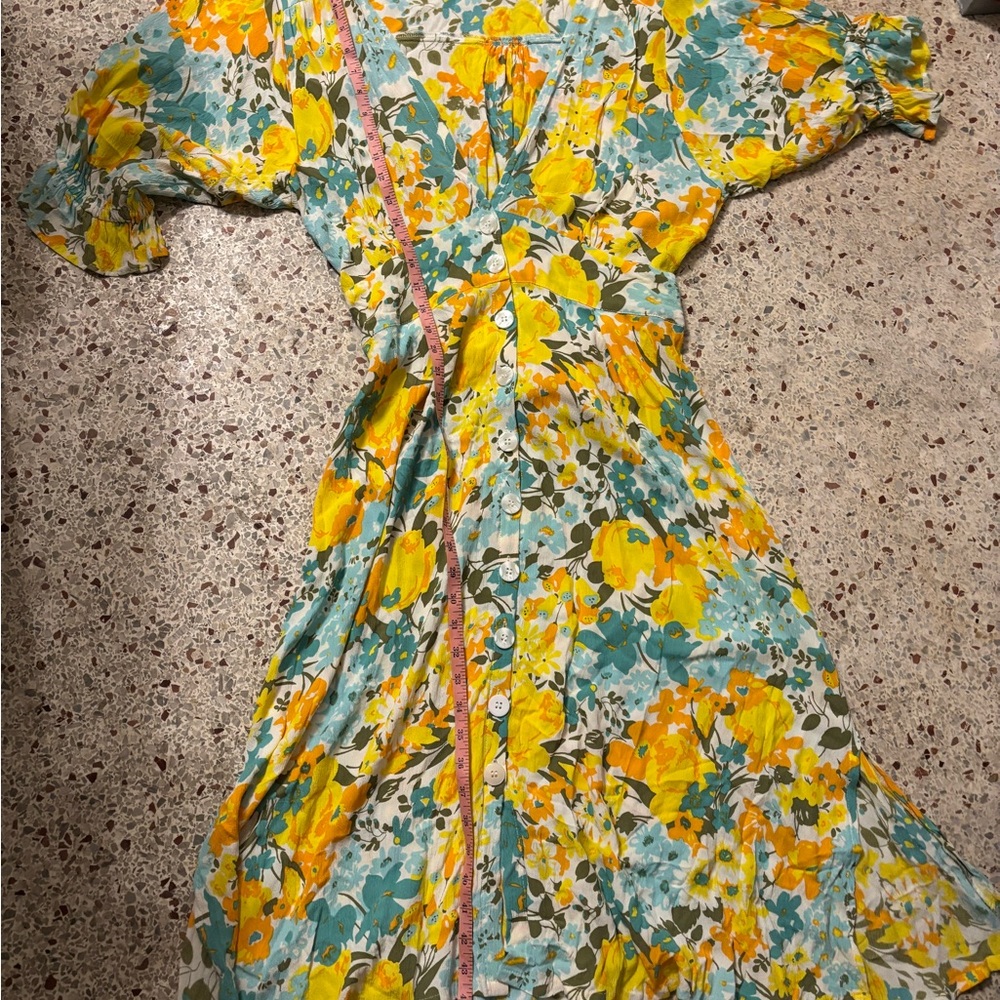 Rafa Midi Dress in Lera Floral Faithfull the brand Large - Picture 7 of 10